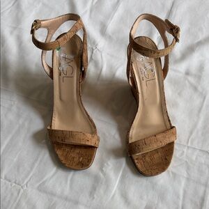 AGL Tan Cork Heels. Size 7 1/2